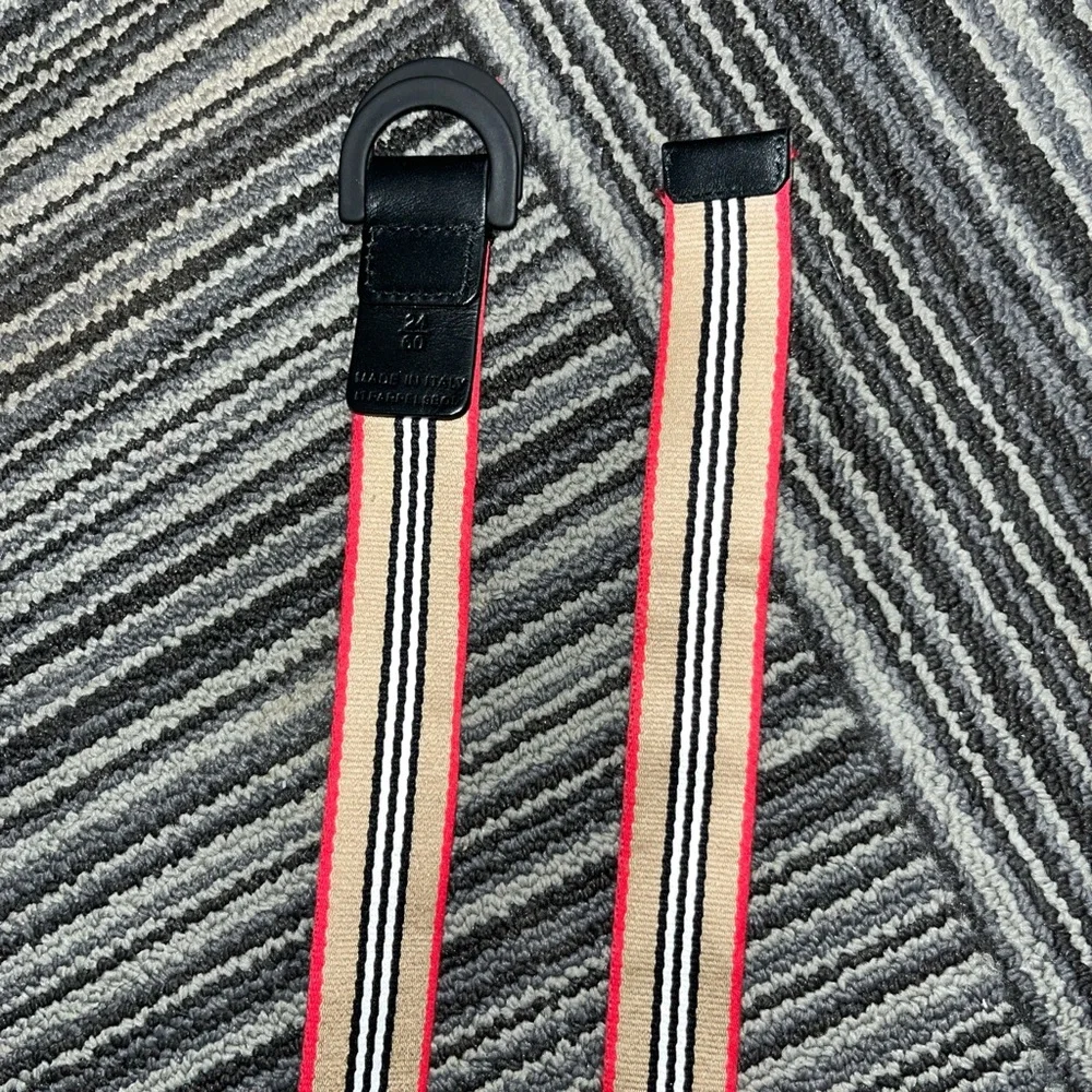 Burberry Kids Belt in Red, Black, and Cream